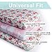 Changing Pad Covers Sheets - Premium Jersey Knit Cotton Change Pad Covers - Super Soft - Safe for Babies - Diaper Changing Pad Cover for Baby Change Table Pads - 2 Pack Girl Cradle Sheet Set - Fleur