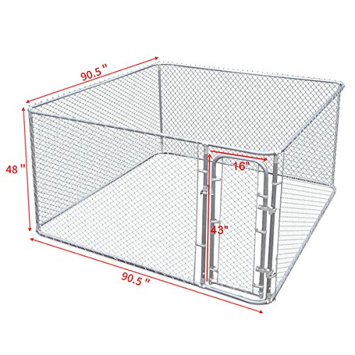 image for JAXPETY Foldable Metal Pet Exercise and Playpen 7.5 x 7.5 Ft Heavy Dut