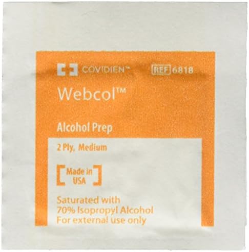 [2-pack] Part Number #6818 WEBCOL Preps Alcohol Ster 2Ply