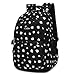 Dog Pawprint Cat Fingerprint Backpack for Elementary or Middle School Girls (Black)
