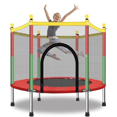 Gavzrt Cama Elástica Pula Pula Grande 1,4 M, Trampolim com Rede de Proteção e Fecho Zíper, Lona Reforçada, Uso Interno e Externo