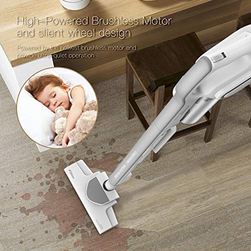 3 in 1 Deerma 15Kpa Handheld Stick Vacuum Cleaner with 600W Motors Powerful Suction, Lightweight Hardwood Floor Vacuum with HEPA Filter for Carpet, pet Hair, Rugs,Curtain