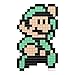 PDP Pixel Pals Nintendo Super Mario 3 Luigi Collectible Lighted Figure, 878-032-NA-LM3