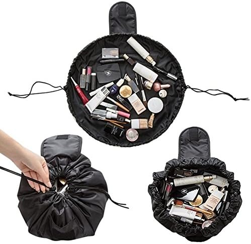 Fashion Bag Large Capacity Cosmetic Lazy Makeup Toiletry Bag Multifunctional Storage Portable Quick Pack Waterproof Bag, Black