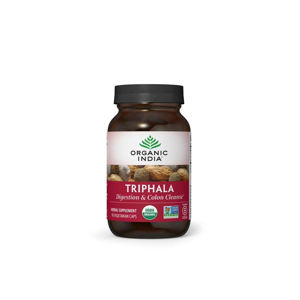 Organic India Triphala Herbal Supplement Digestion & Colon Support, Immune System Support