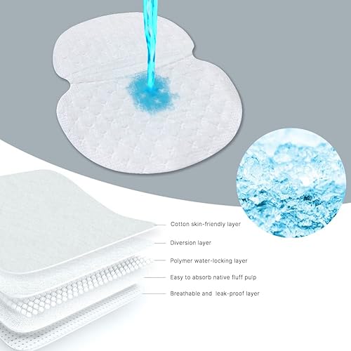100 Pcs Armpit Sweat Pads - Disposable Underarm Sweat Protection For Men & Women