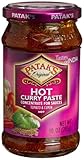 Patak's Hot Curry Paste, Hot, 10-Ounce Glass Jars (Pack of 6)