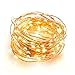 Litake LED String Lights 100 LEDs 33ft Christmas Lighting Flexible Outdoor String lights Waterproof Starry Lights for Bedroom Patio Parties(Copper Wire Lights Warm White With Plug)