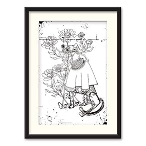 Black Framed Nordic Style Plant Home Artwork for...