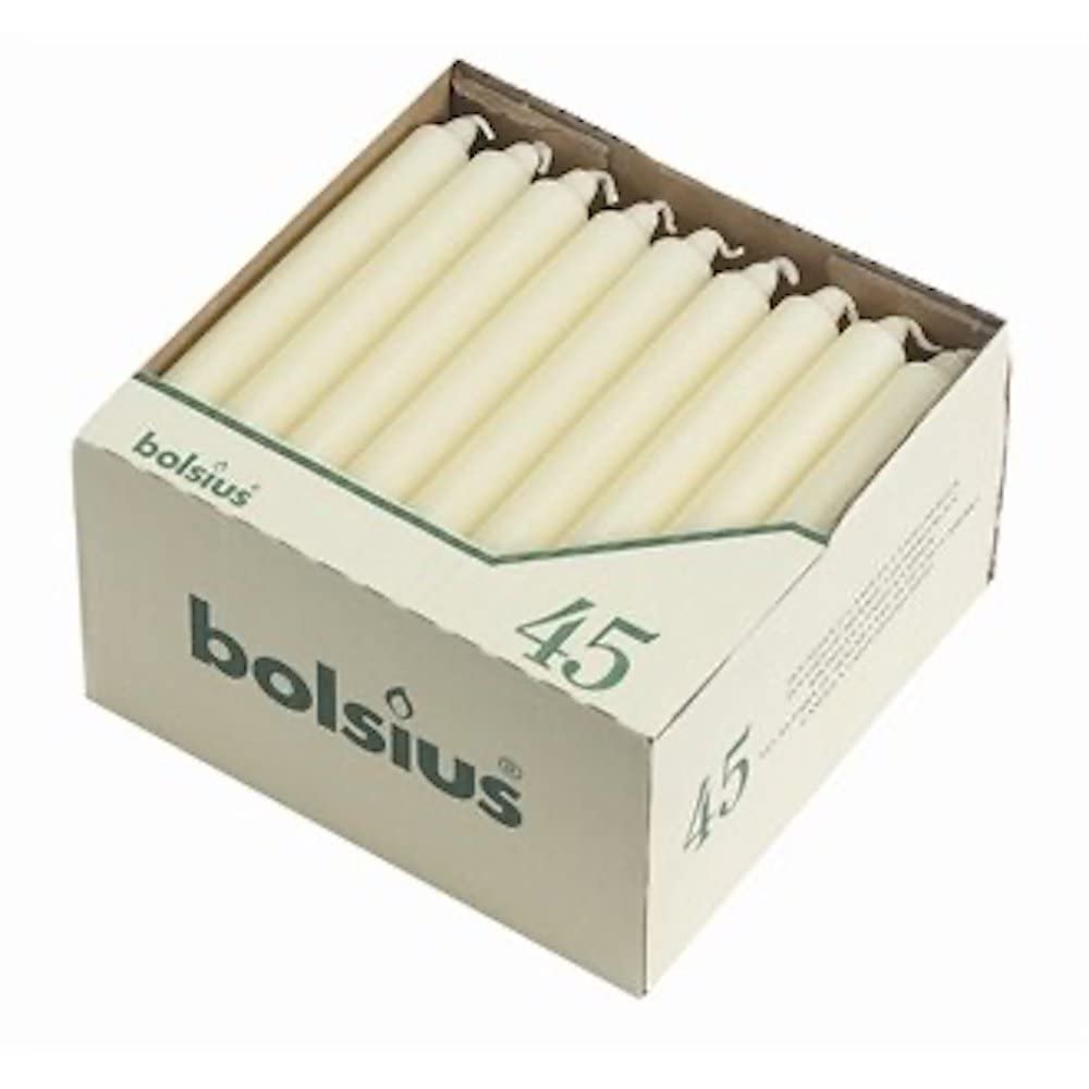 Bolsius Candles & Nightlights P999 Bistro Candle Ivory, 7" (Pack of 45)