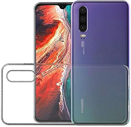 SS Tech Case For Huawei P30 Crystal Clear Soft Gel TPU Bumper with {Anti-Scratch/Shock Absorption Technology} Clear Back Case