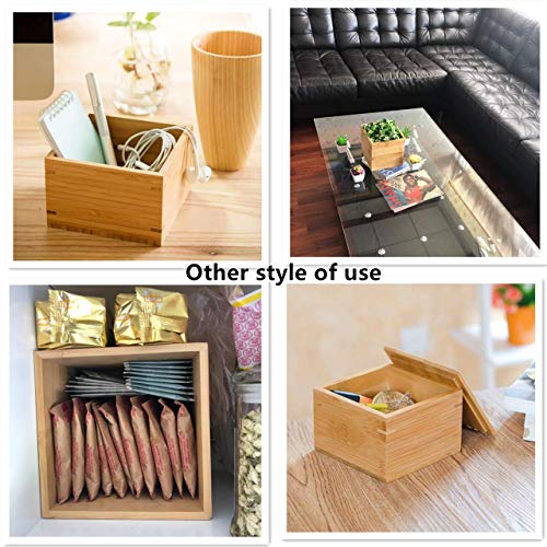 Facial Tissue Box Cover/Holder, Small Storage Containers for Bathroom Vanity Countertops, Bedroom Dressers, Night Stands, Desks and Tables - Thumbnail 6