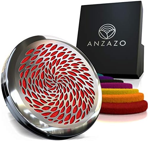 Anzazo Car Essential Oil Diffuser - 1.5" Magnetic Locket Set with Air Vent Clip - Best for Aromatherapy - Fragrance Air Freshener, Scents Diffusers - Jewelry for Car, Shoal of Fish
