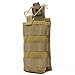 Tactical Radio Pouch - 1000D Nylon Tactical Molle Two Way Radios Holder Case for Walkie Talkies (TAN)