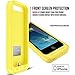 iPhone 5C / SE Battery Case, Alpatronix BX120plus 2400mAh Protective Rechargeable Portable Charging Case for iPhone SE, 5C, 5S Juice Bank Power Pack [MFi Certified & iOS 10+ Support or Below] - Yellow