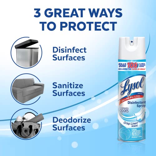 Lysol Laundry Sanitizer, Antibacterial Fabric Sanitizer, Crisp Linen