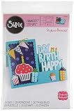 Sizzix 660142 Framelits Die Set Card, Happy Birthday Step-Ups, 19-Pack