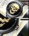 Creative 3D Skull Men's Watch Cool Stainless Steel Big Dial Vintage Boy Quartz Military Wristwatch (Gold 3D Skull)