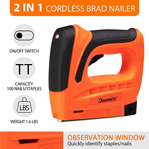 DOLOMITE Electric Staple Gun, Cordless Staple Gun with Rechargeable USB