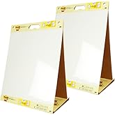 Post-it Super Sticky Tabletop Easel Pad, 20 x 23 Inches, 20 Sheets Per Pad, 4 Pads, Portable, White, Primary Ruled Lines, Pre