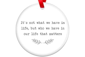 TEEZWONDER 2024 Christmas Ornament, Christmas Tree Decoration Indoor, Outdoor Yard, Gifts for Women Men On Christmas Ornaments for Family, Sister, Friend, 2024 Gift for Christmas Ceramic Ornament