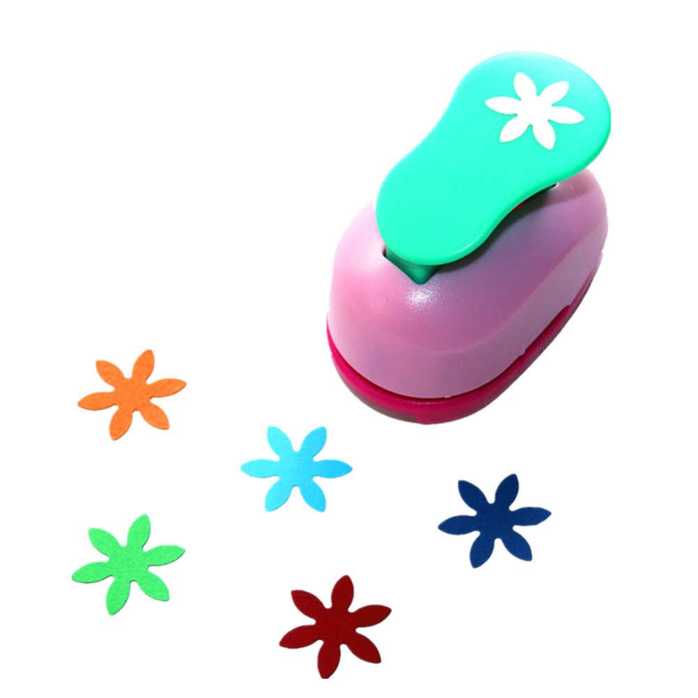 ODETOJOY Handheld Scrapbooking Punch Cutters Cards Paper Puncher Hole Punches Supplies with Shape Flower