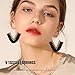 Subiceto 12 Pairs Colorful Tassel Dangle Earrings for Women Statement Bohemian Handmade Lightweight V-shaped Hanging Fringe Drop Earrings