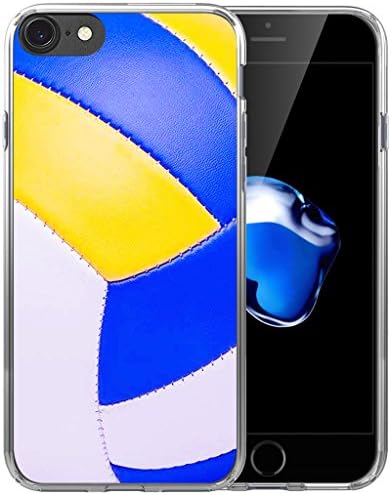 Case for iPhone SE 2020 & 7 & 8 Volleyball Design/IWONE Cute Cool Rubber Durable Protective Skin Cover Patterned Compatible with iPhone 7/8/SE 2 Colorful Creative Volleyball Pattern