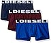 Diesel Men's Shawnthreepack 3pack Trunk, Navy, Royal, Burgundy, Large