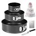 Hiware Springform Pan Set of 3 Non-stick Cheesecake Pan, Leakproof Round Cake Pan Set Includes 3 Piece 4" 7" 9" Springform Pan, Icing Spatula and Icing Smoother primary