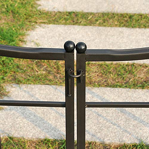 YICOL Rosenbogen Torbogen mit Tür, Kletterpflanze Unterstützung für Rose Vines Jasmin, Outdoor Patio Rasen Hinterhof… – Bild 4