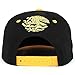 Trendy Apparel Shop Mexico Coat of Arms Golden Eagle Emblem Embroidered Snapback Cap - Black