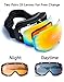 Anti-Fog Anti-UV Windproof Unisex Ski Goggles with Replaceable Spherical Lenses & 3-Layer Foam