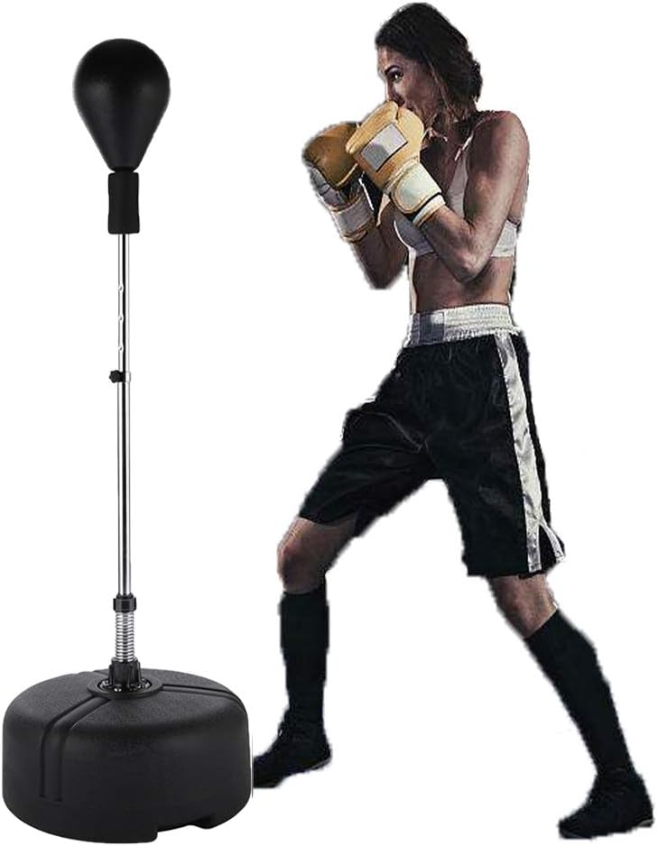 Yiilove Free Standing Punching Bag Speed Ball Reflex Boxing Bag Adjustable Height for Adults & Teenagers