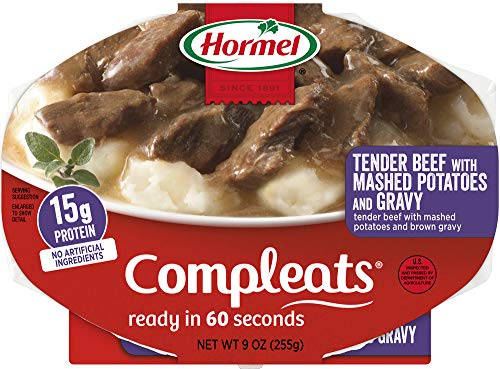 HORMEL COMPLEATS TENDER BEEF WITH MASHED POTATOES AND GRAVY