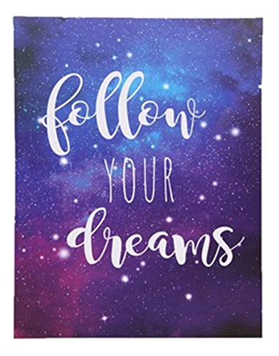 myriad Follow Your Dreams LED Light Up Canvas wallart quote