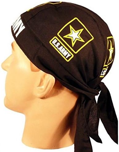 US Army Star Logo Black White Military Premium Head Wrap Sweatband
