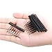 Fani 40 Pcs Stainless Steel Lace Wrapped Wig Combs for Wig Caps Glueless Wig Clips (Black)