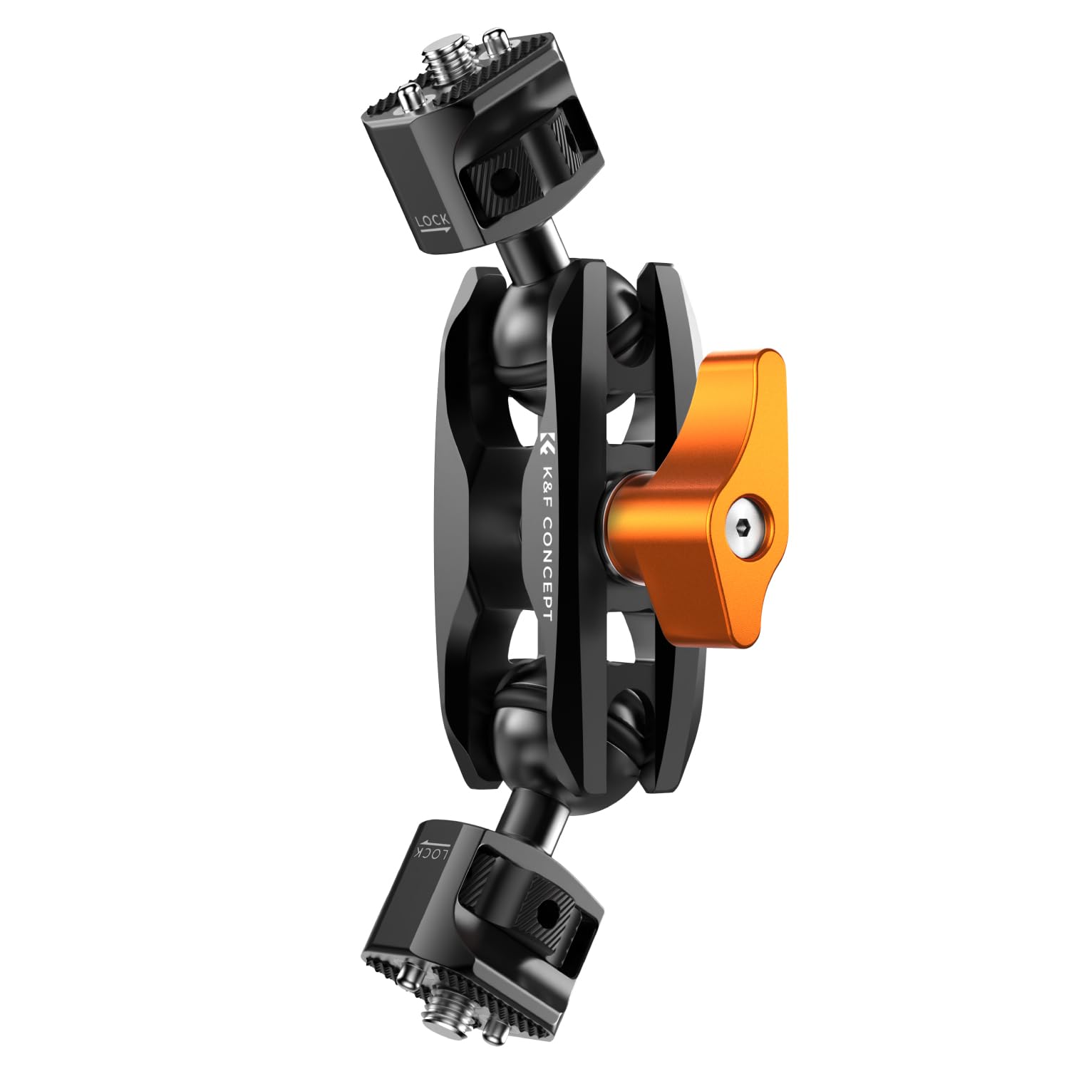 K&F CONCEPT Dual Ball Heads Magic Arm, Articulating Magic Arm with 1/4" Screws and Locating Pins, 360° Rotable Camera Mount for Action Camera Light Microphone Tripod Monitor Cell Phone, MS14