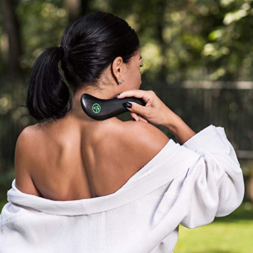 Gua Sha Scraping Massage Tool - Long and Heavy - Bian Stone Gua-sha Set - Includes Carry Bag, Nitrile Gloves, eBook… - Image 5