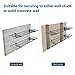 FLEXIMOUNTS 2-Pack 1x4ft 12-inch-by-48-inch Wall Shelf Garage Storage Rack Wall Mounted Floating Shelves, Black