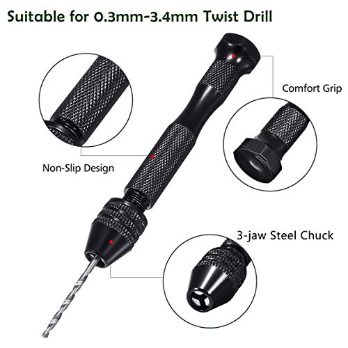 image for 26PCS Hand Drill Bits Set, GPSGO Mini Twist Drill Bits Set, Precision 