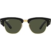 Ray-Ban RB0316S Mega Clubmaster Square Sunglasses for Men for Women | In Black On Gold, Green On Gold &amp; Tortoise On Gold. Lightweight flexible frame. Sizes: 50/53mm.