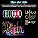 Glow Sticks and Foam Sticks Combo Pack - 30pcs Glowsticks and 12pcs Light-up Foam Sticks Include, Glow in the Dark Party Pack for Party, Festivals, Raves, Birthday by Blu7ive