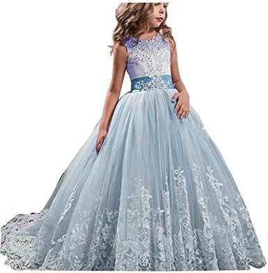 Kauste Ball Gown Lace Girls Toddler Pageant Dress First Communion Dress FB055