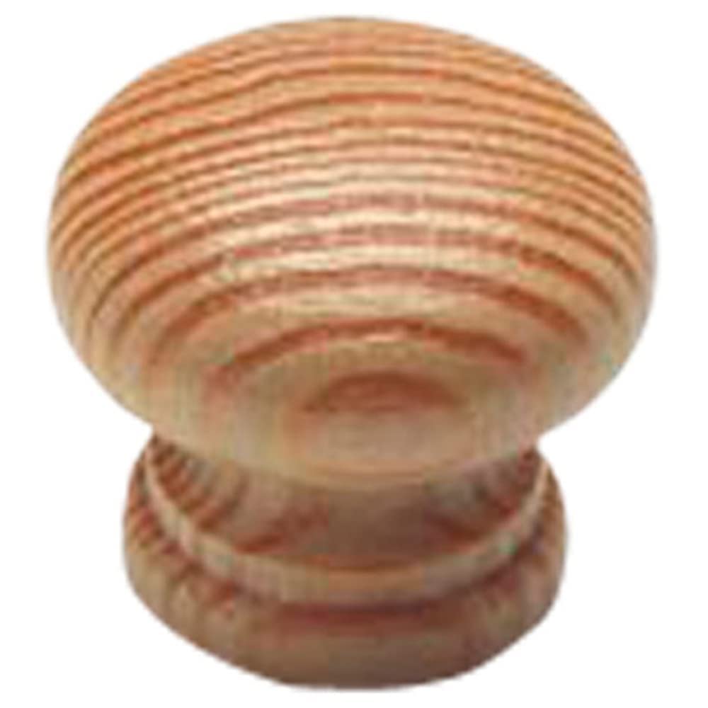 Merriway BH05189 (4 Pcs) Cupboard Door/Drawer Knob Pine Drilled Lacquered 40mm - Pack of 4 Pieces