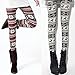 Comemall Womens Teen Girls Printed Leggings Tights Snowflakes Winterpants