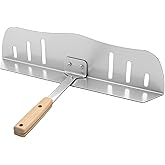 16" x 4" Stainless Steel Pizza Oven Baffle Door | Heat-Resistant Wooden Handle, Windproof Baffle Bracket, For Dome Pizza Ovens, Ensures Stable Cooking Temperature