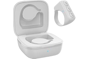 GEVO TIK Tok Bluetooth Remote Control Page Turner for iPhone Android Ipad Cell Phone Camera Remote Shutter Selfie Button, Bluetooth Ring (White)