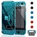 Dockable Case for Nintendo Switch [Updated],FYOUNG Protective Accessories Cover Case for Nintendo Switch and Nintendo Switch Joy-Con Controller with a Tempered Glass Screen Protector - Clear Blue primary